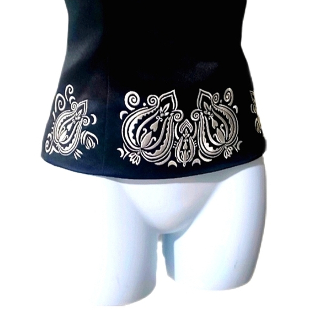 WHBM Black Corset Blouse - Picture 3 of 6